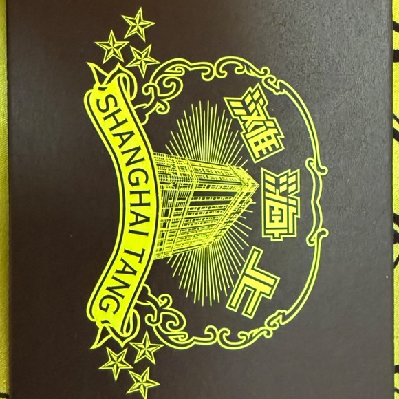 Shanghai Tang 100% Silk Scarf – Green & Black – NWT - Picture 8 of 10